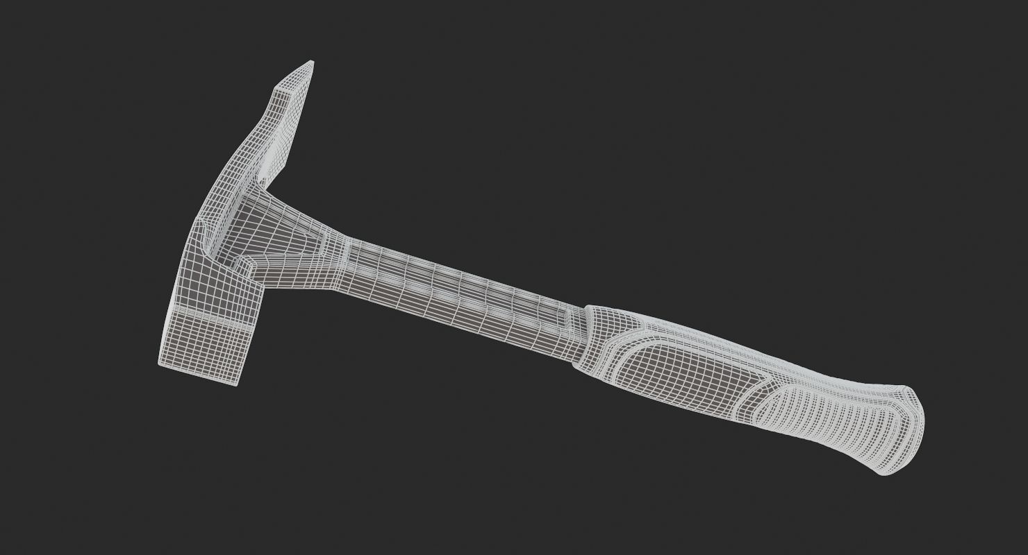 Bricklayer Hammer 3D model_13