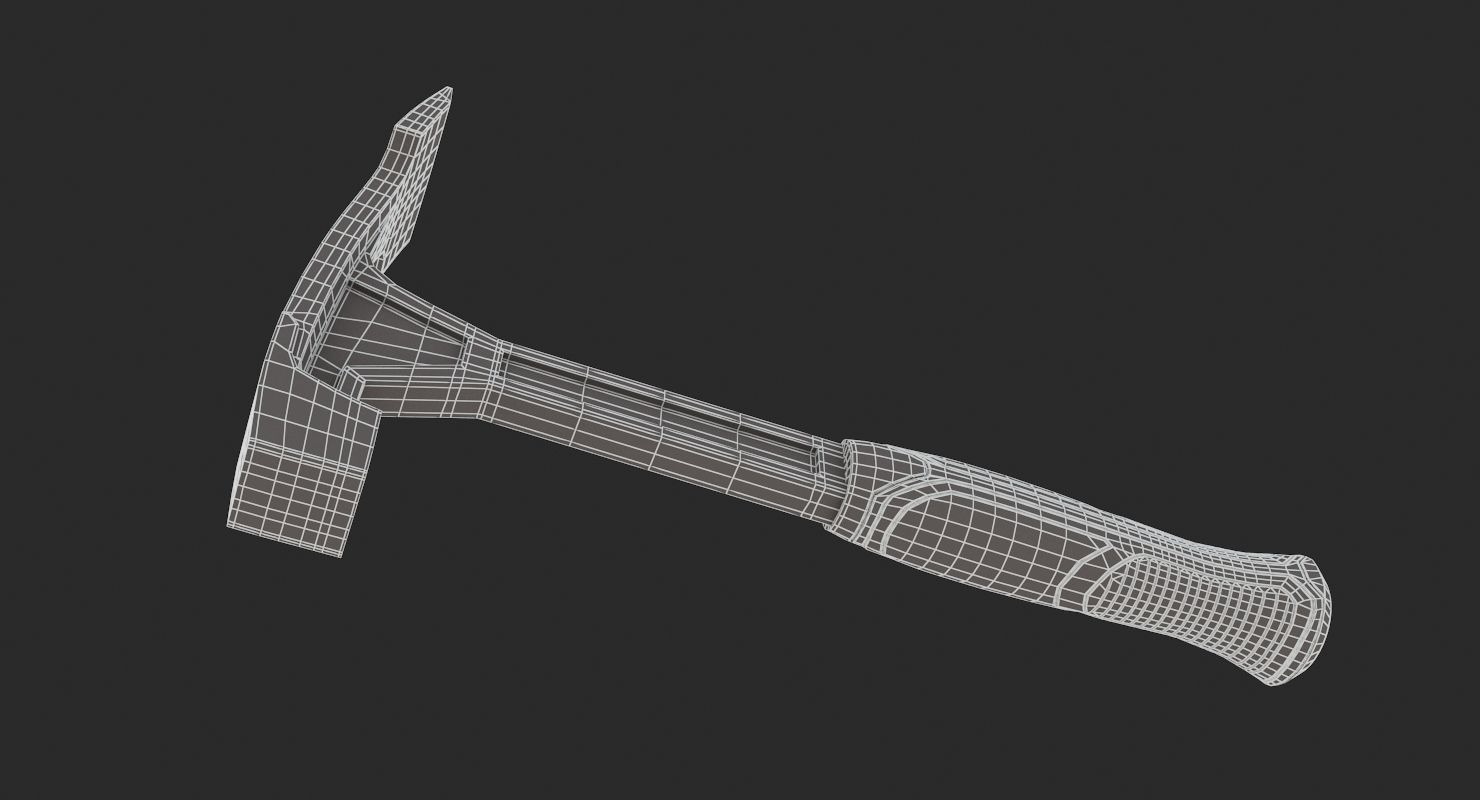 Bricklayer Hammer 3D model_12