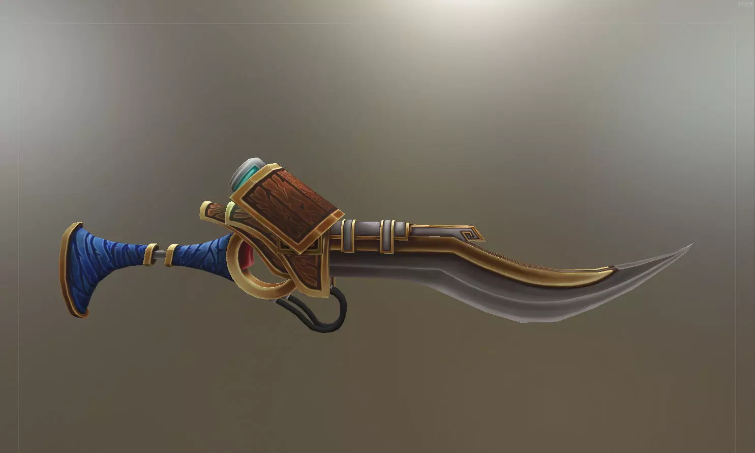 Sword egyptian Low-poly 3D model_0
