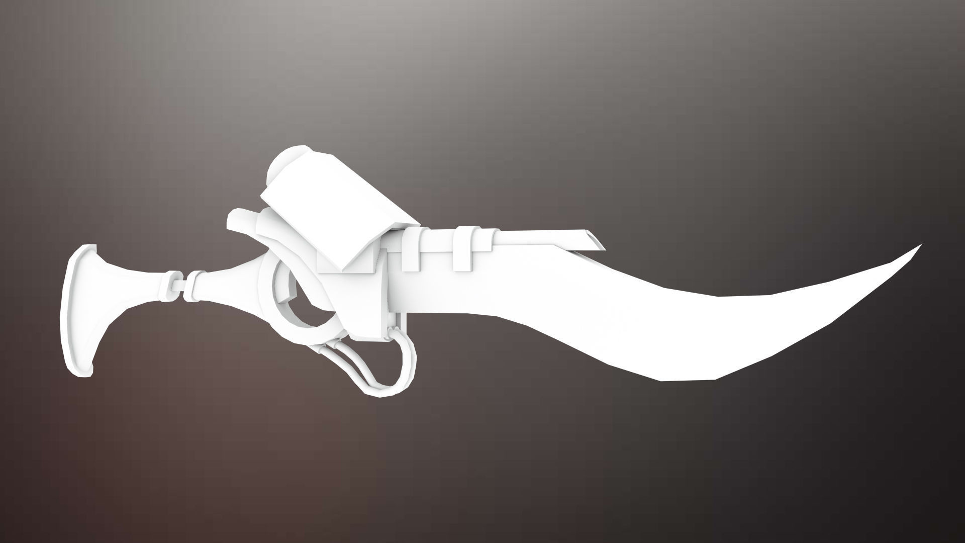 Sword egyptian Low-poly 3D model_1