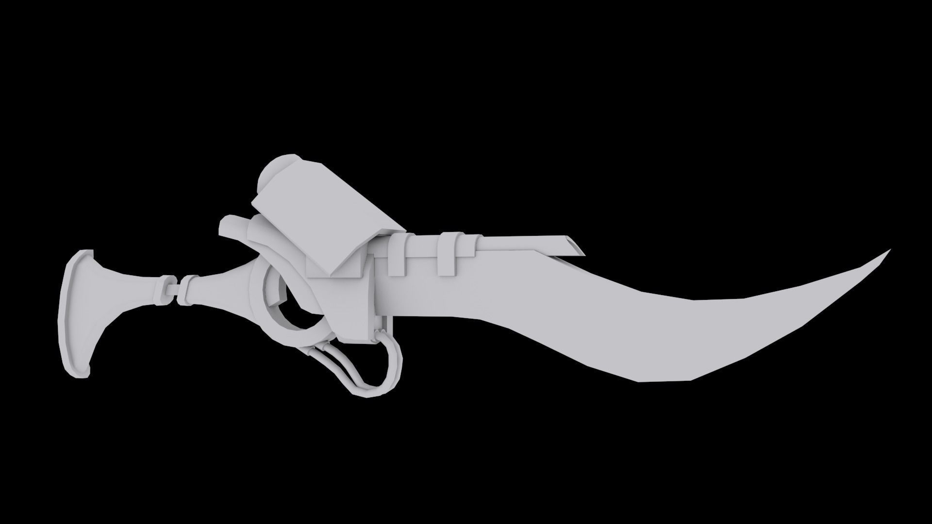 Sword egyptian Low-poly 3D model_2