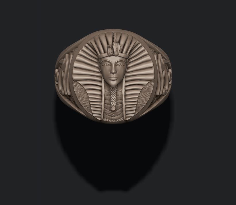 Pharaoh ring 3D print model_1