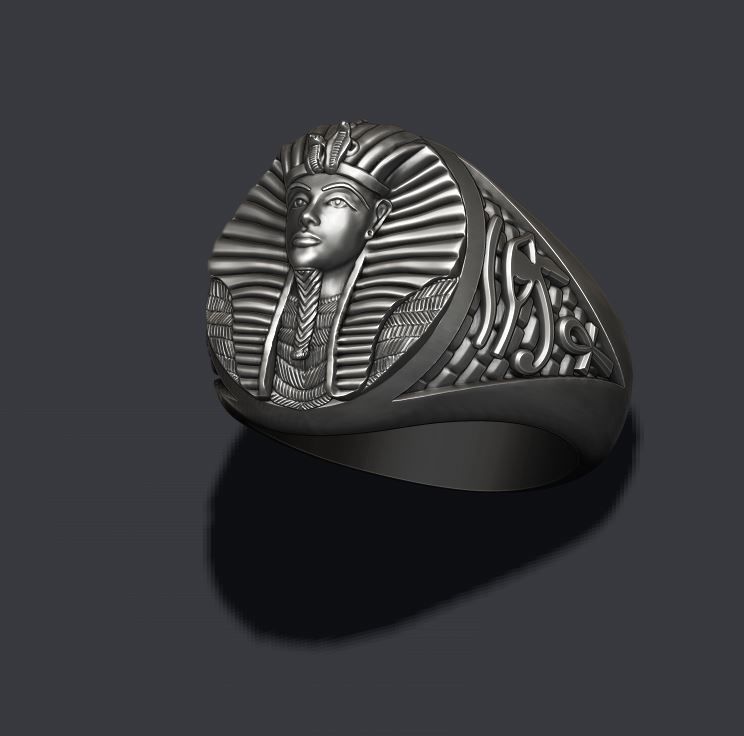 Pharaoh ring 3D print model_6