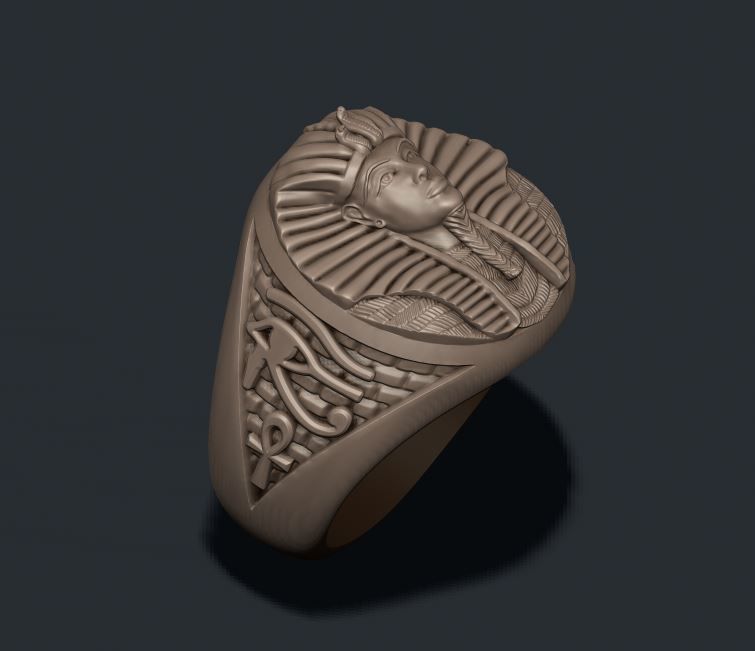 Pharaoh ring 3D print model_5