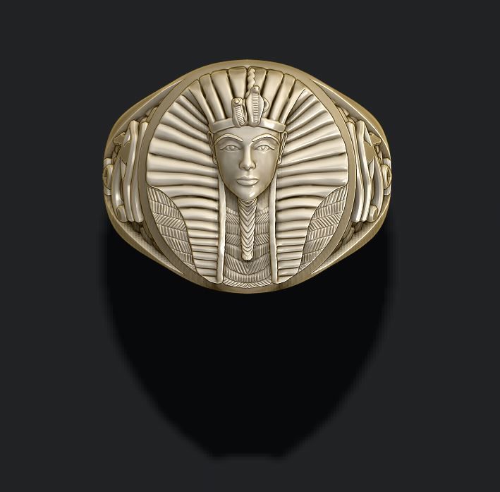 Pharaoh ring 3D print model_7