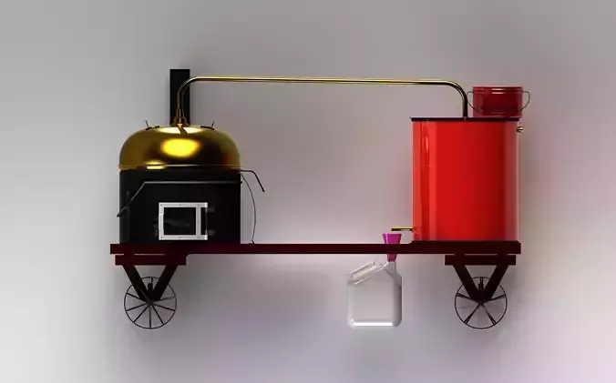 Alcohol distillation machines Free 3D model