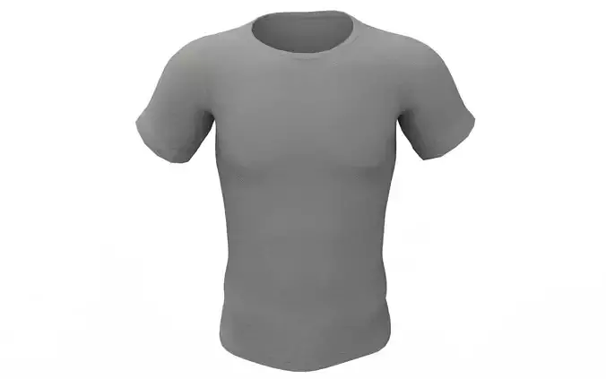 FREE Basic T-Shirt - Marvelous Designer - Project File Free low-poly 3D model