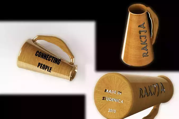 Rakija connecting people  Free 3D model