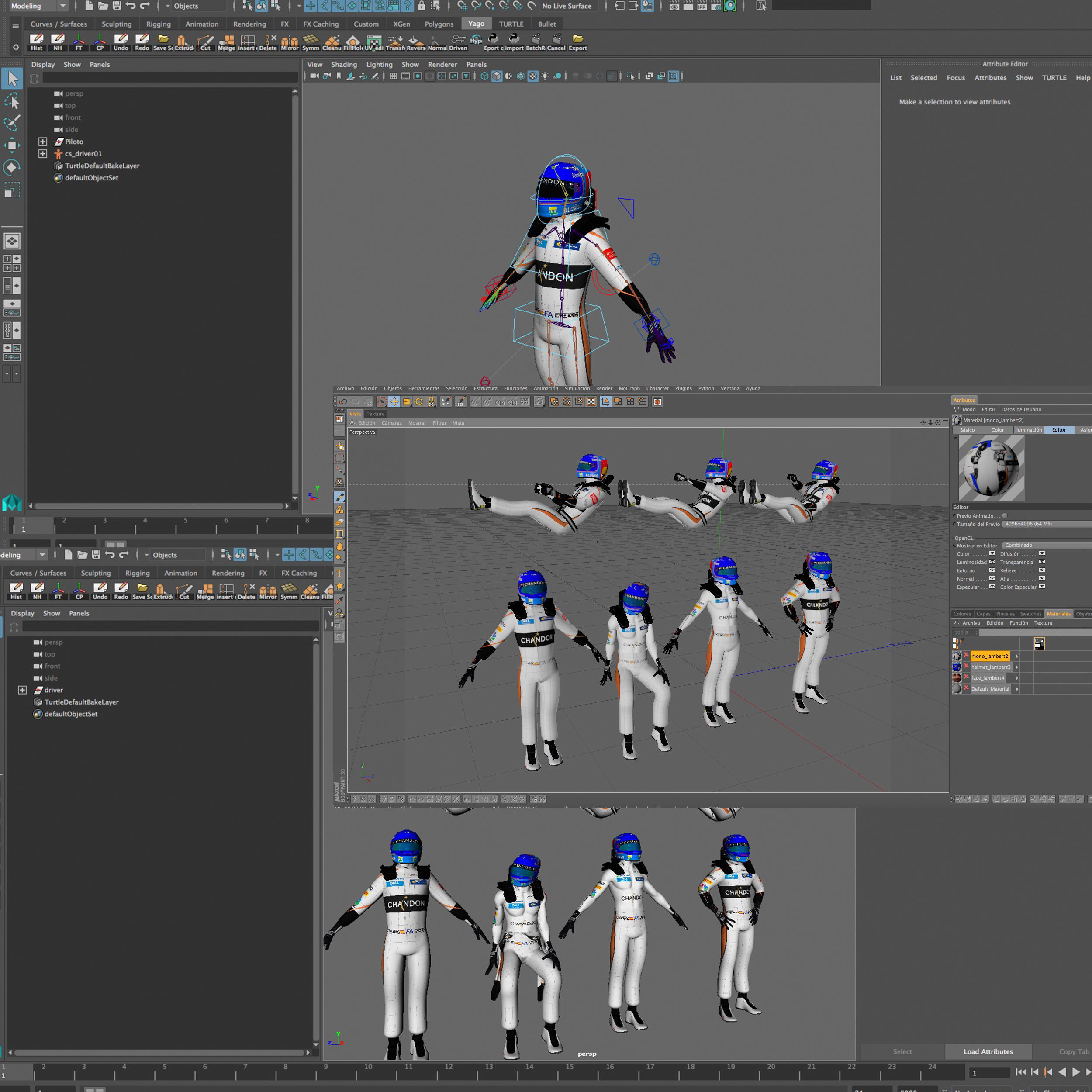Fernando Alonso 2018 Low-poly 3D model_11