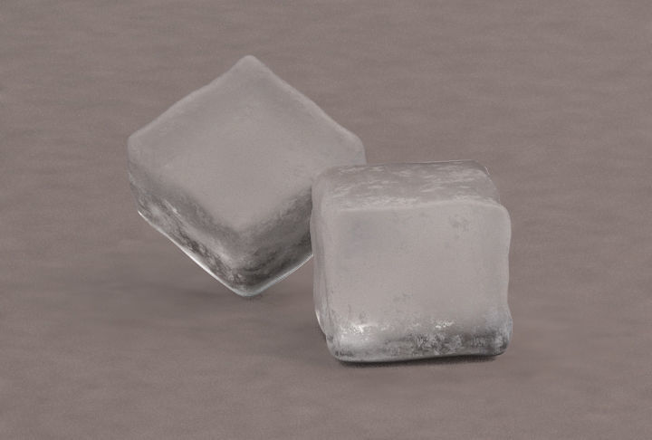 ICE CUBES Low-poly 3D model_13