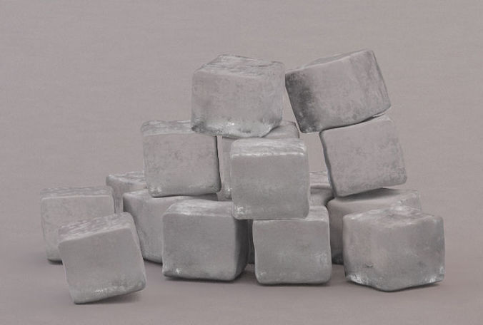 ICE CUBES Low-poly 3D model
