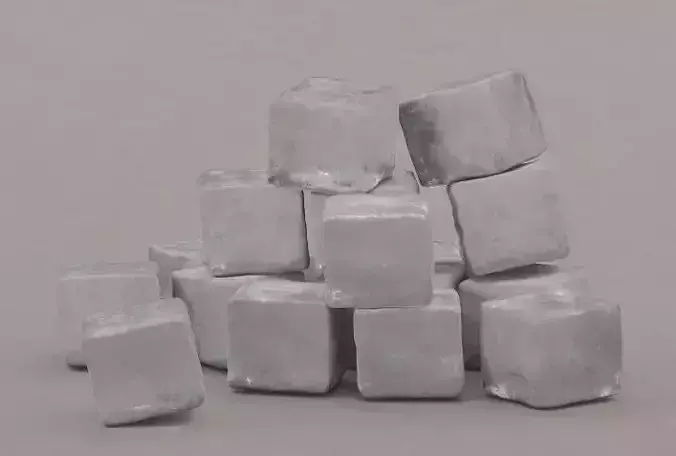 ICE CUBES Low-poly 3D model