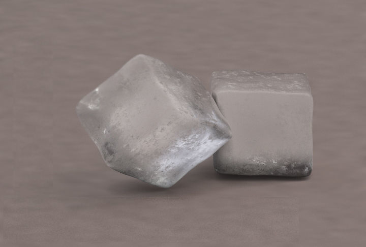 ICE CUBES Low-poly 3D model_12