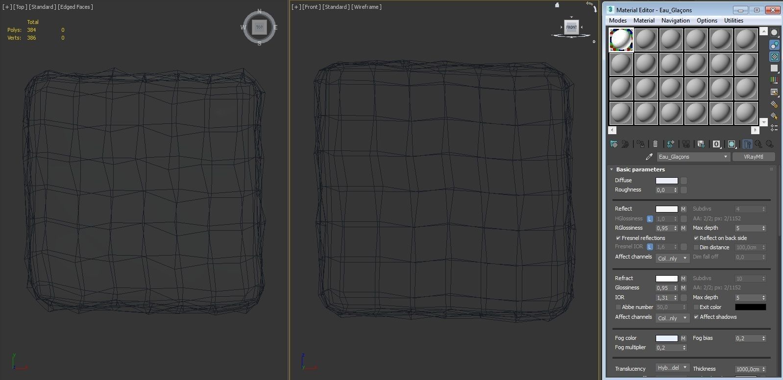 ICE CUBES Low-poly 3D model_6