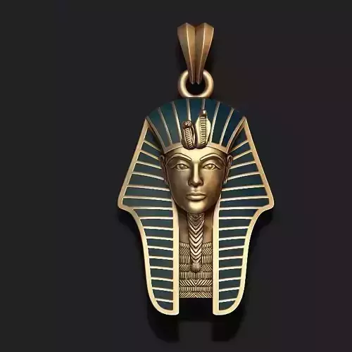 Pharaoh pendant with enamel 3D print model