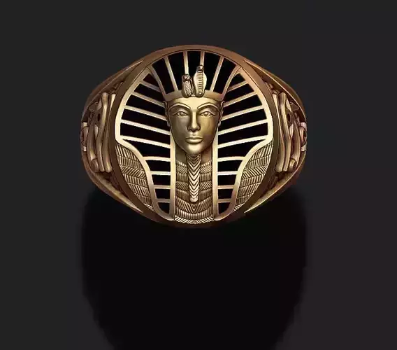 Pharaoh ring with enamel 3D print model