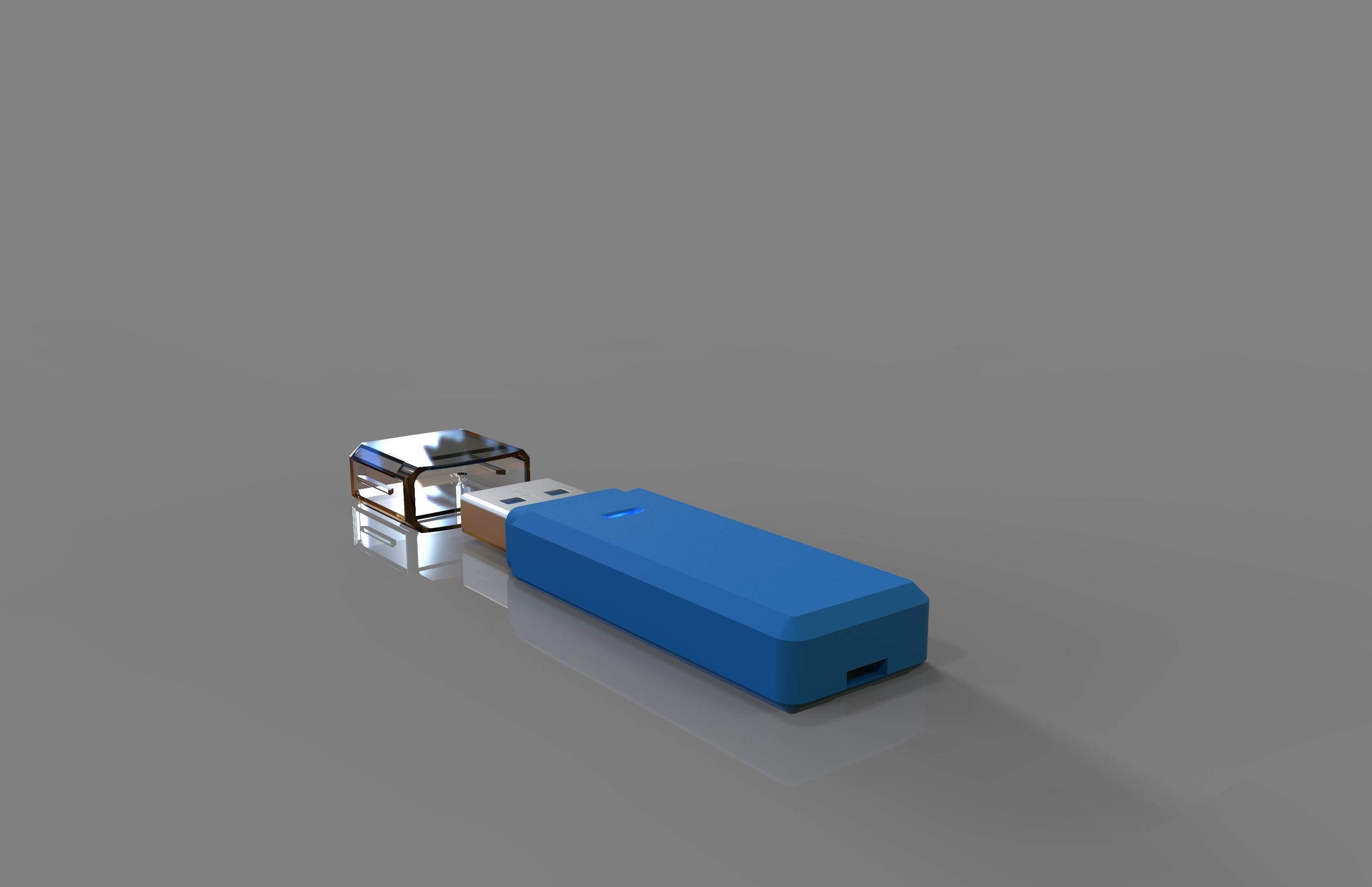 USB flash drive and SD memory 3D model_2