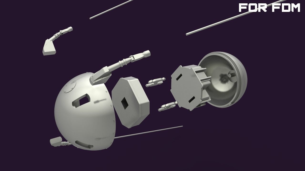 Sputnik - 1 for FDM printers  3D print model_14