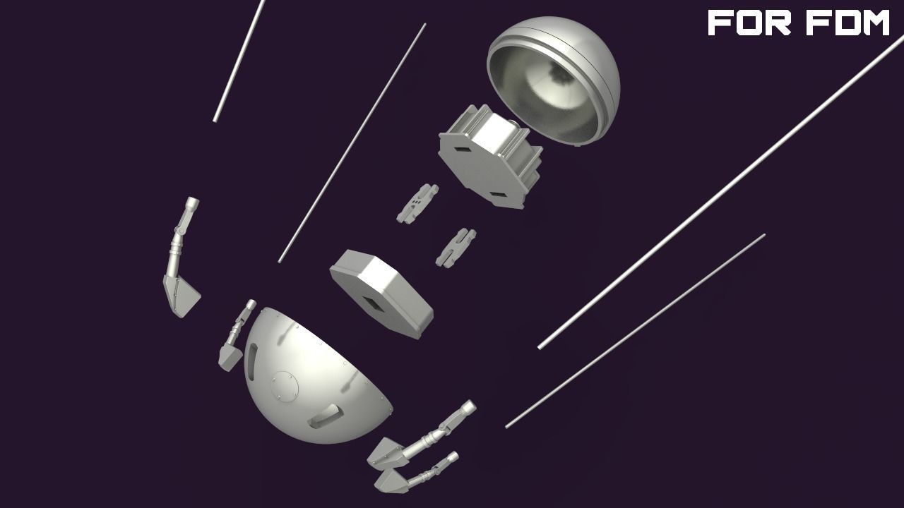 Sputnik - 1 for FDM printers  3D print model_15