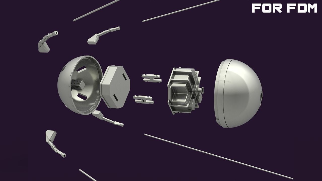 Sputnik - 1 for FDM printers  3D print model_8