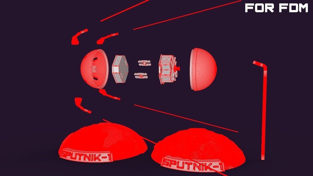 Sputnik - 1 for FDM printers  3D print model_5