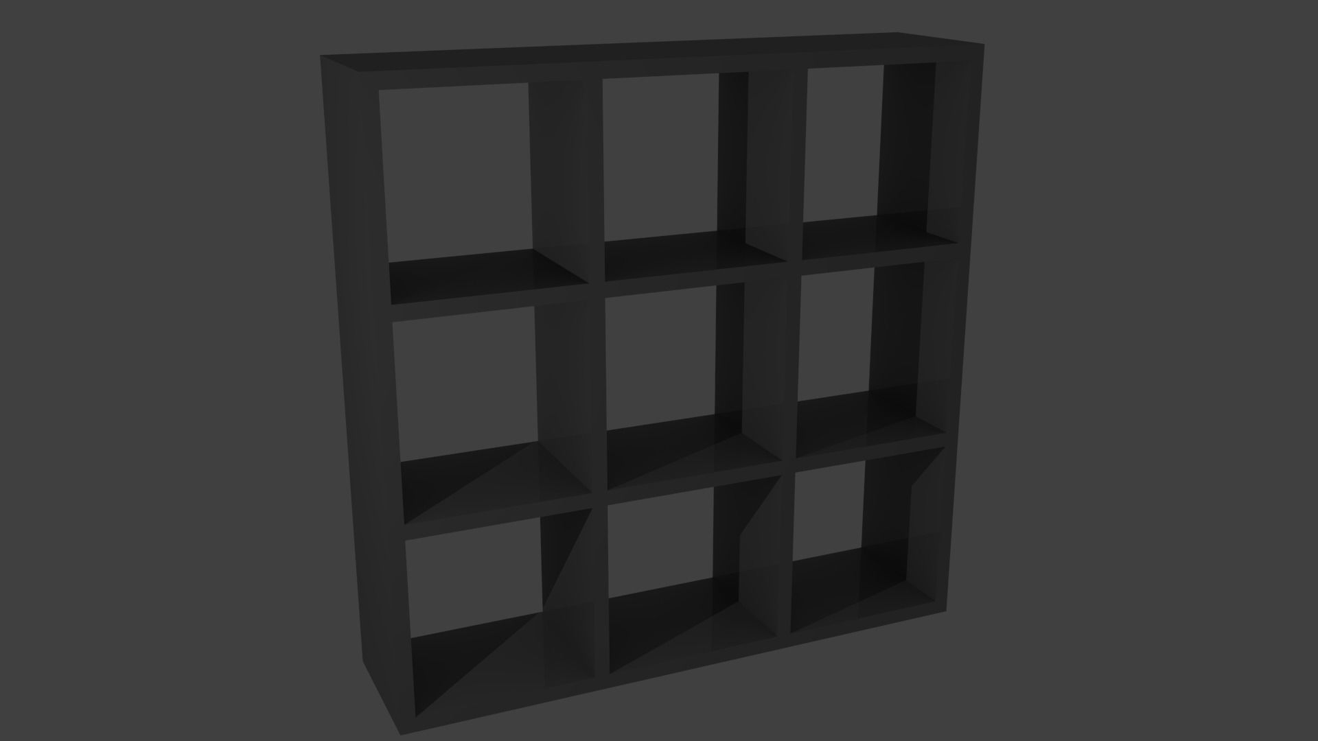 Simple modern shelfs Free 3D model_3
