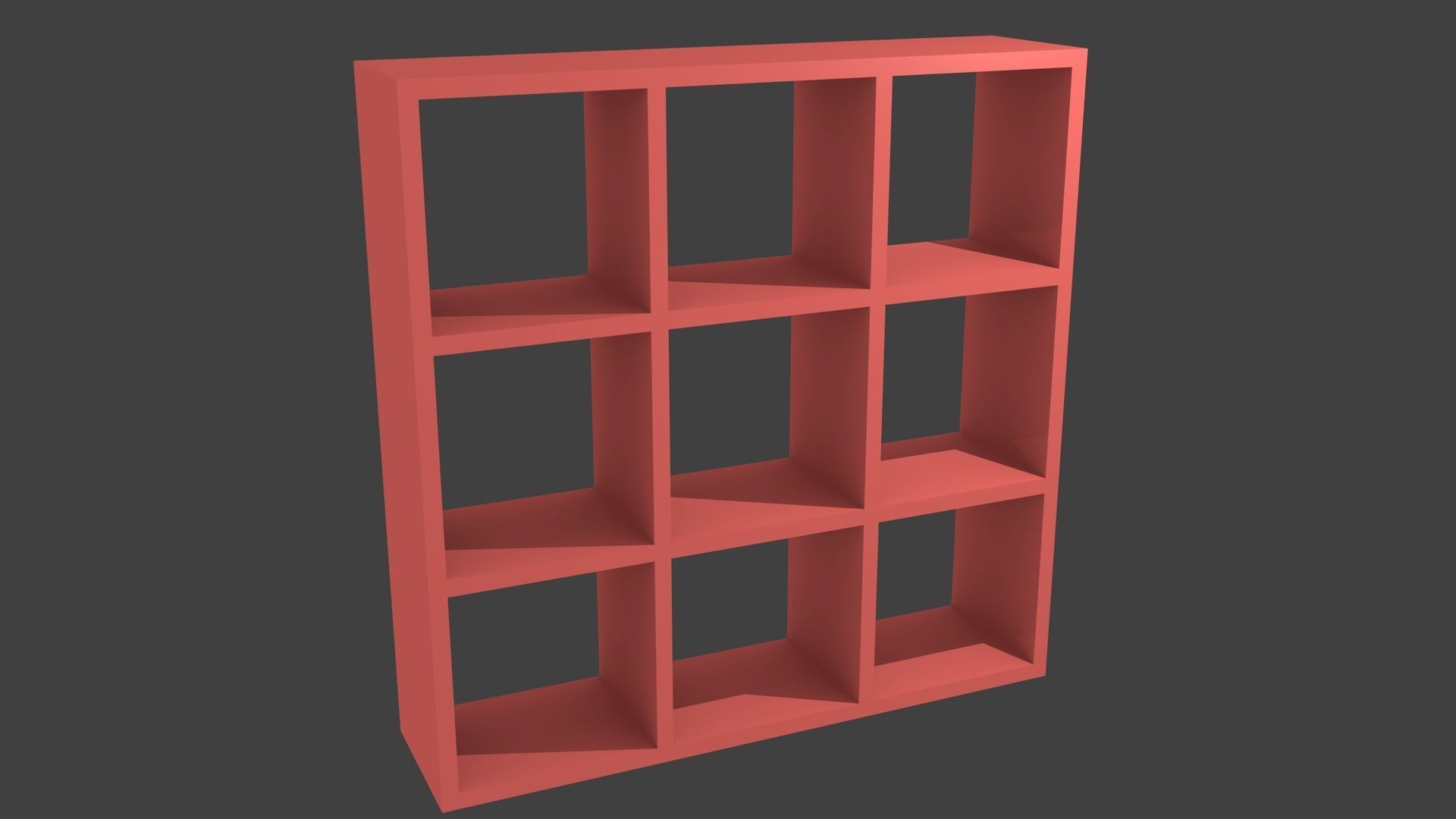 Simple modern shelfs Free 3D model_4