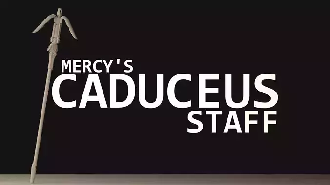 Caduceus Staff 3D model