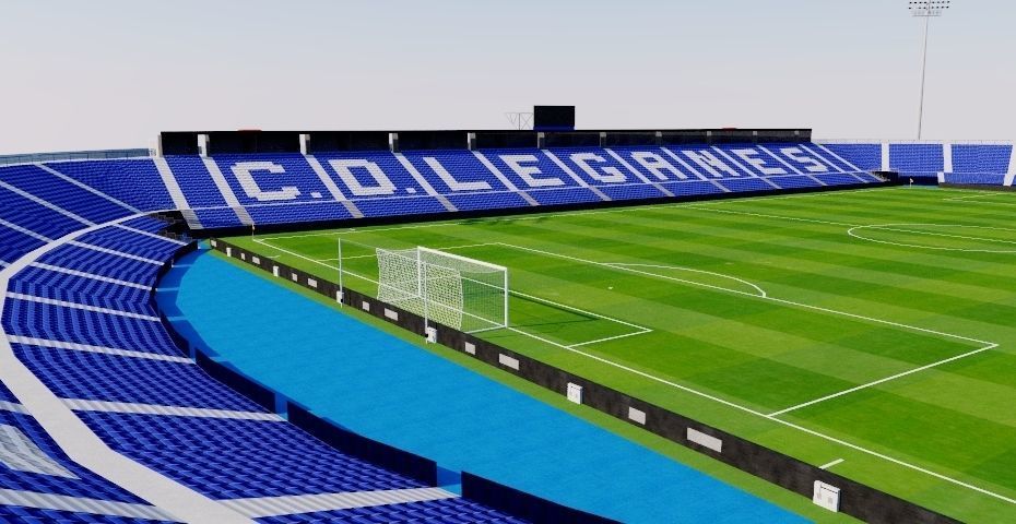 Estadio Municipal de Butarque - Leganes Madrid 3D model_7