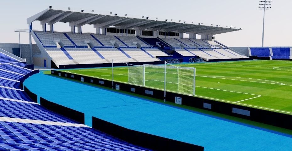 Estadio Municipal de Butarque - Leganes Madrid 3D model_2