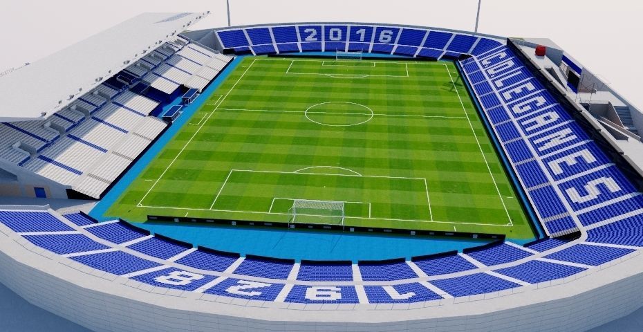 Estadio Municipal de Butarque - Leganes Madrid 3D model_8