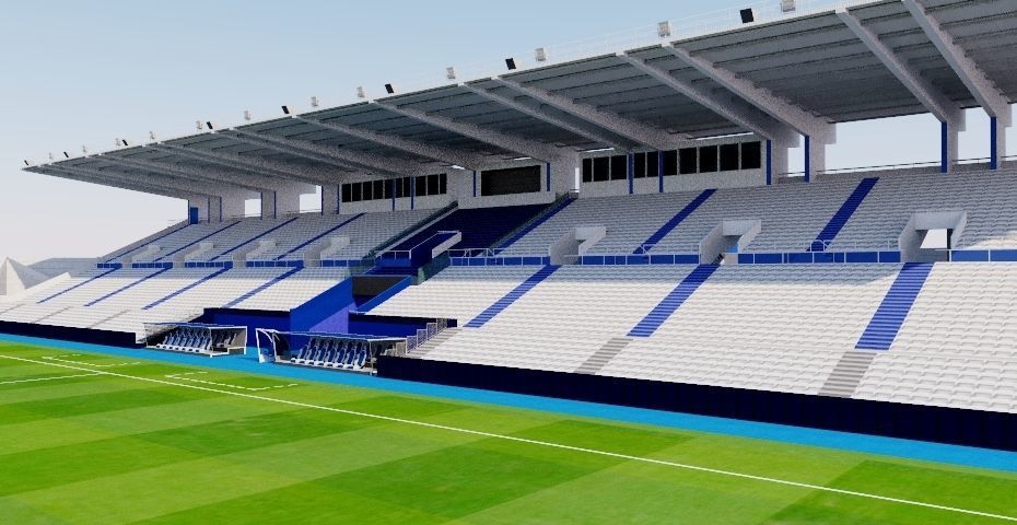 Estadio Municipal de Butarque - Leganes Madrid 3D model_4