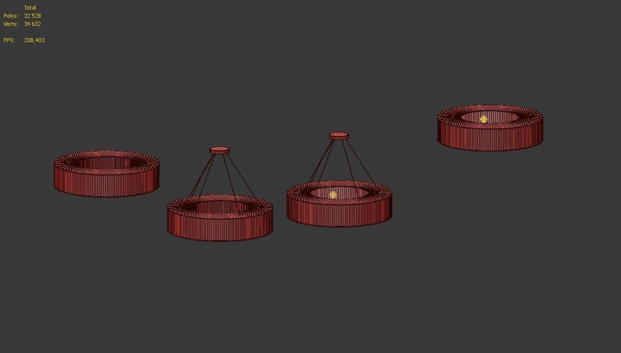 Ceiling Light Set by Bonjur Abajur 3D model_4