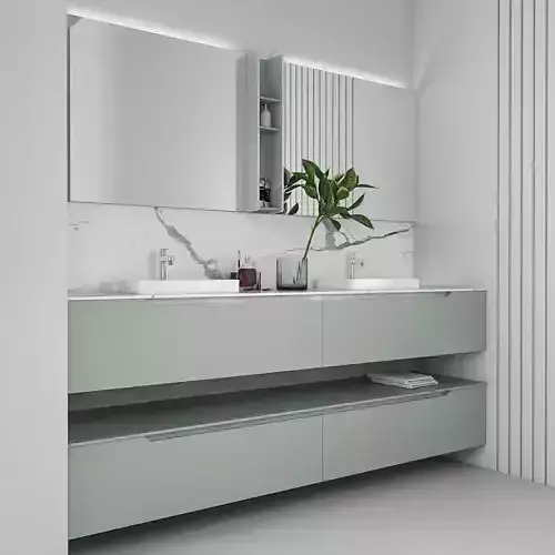 Bathroom furniture set Gold