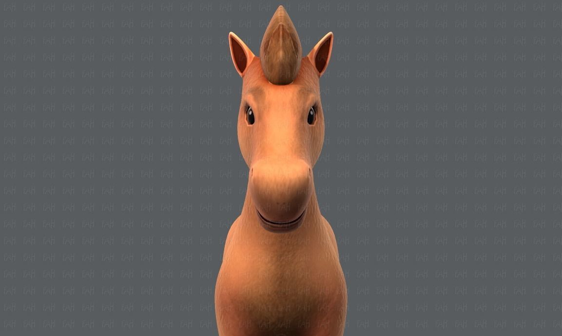 Horse V01 Low-poly 3D model_17