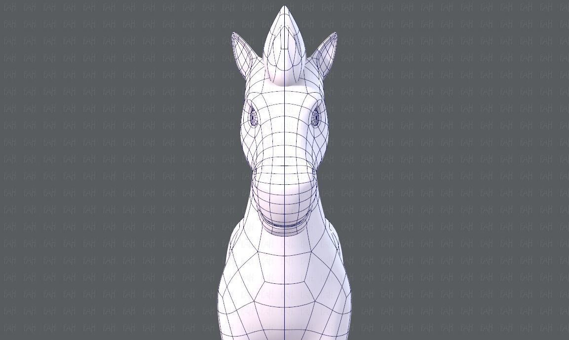Horse V01 Low-poly 3D model_25