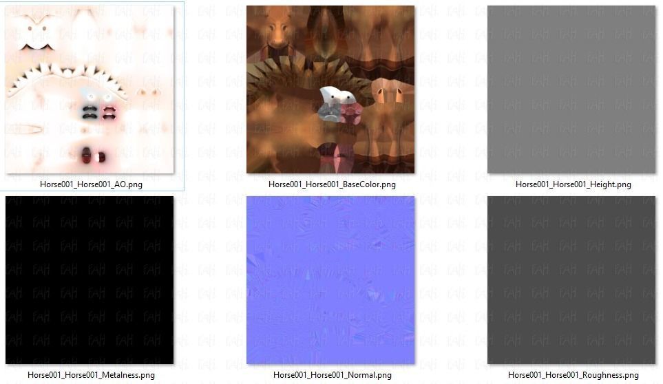 Horse V01 Low-poly 3D model_44