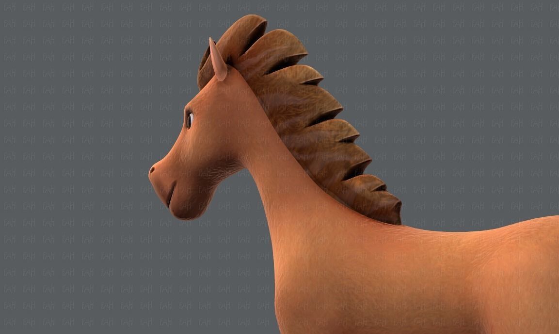 Horse V01 Low-poly 3D model_22