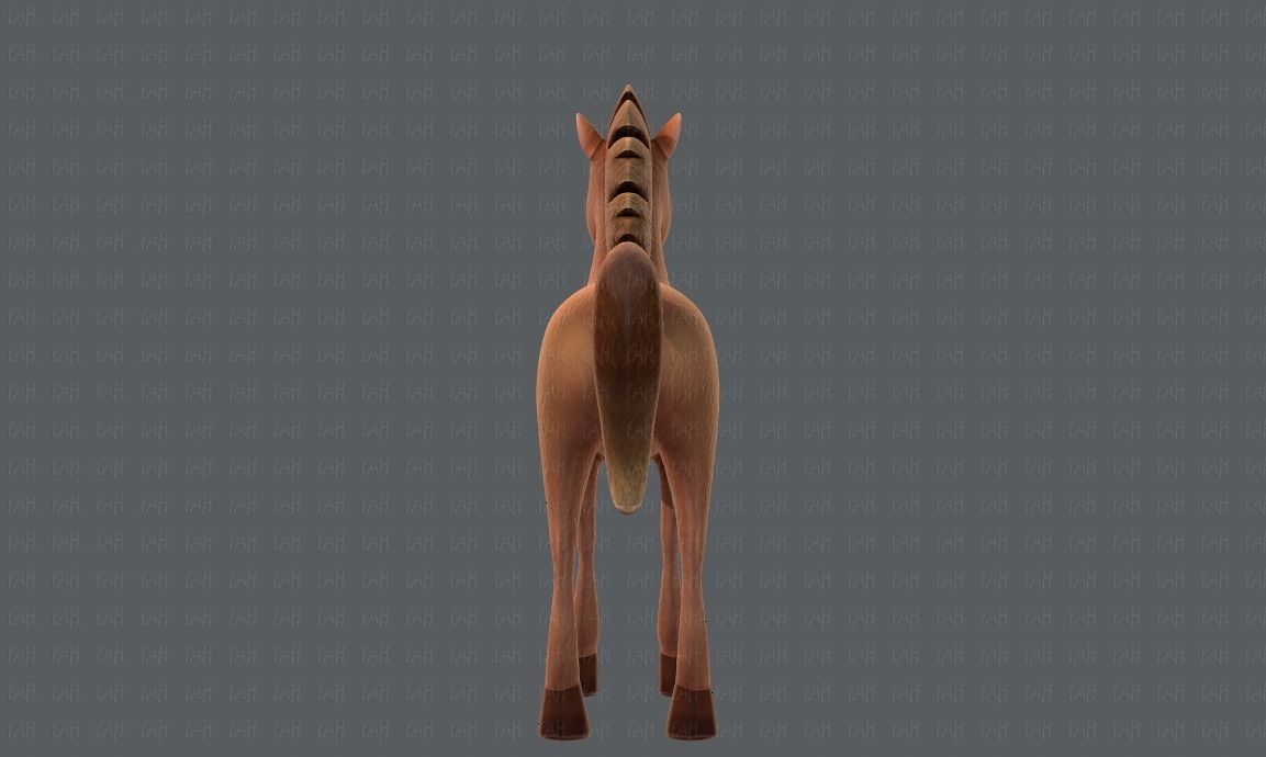 Horse V01 Low-poly 3D model_5