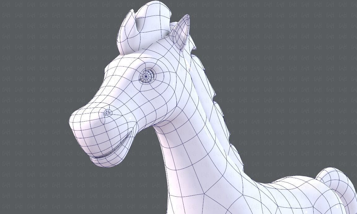 Horse V01 Low-poly 3D model_42