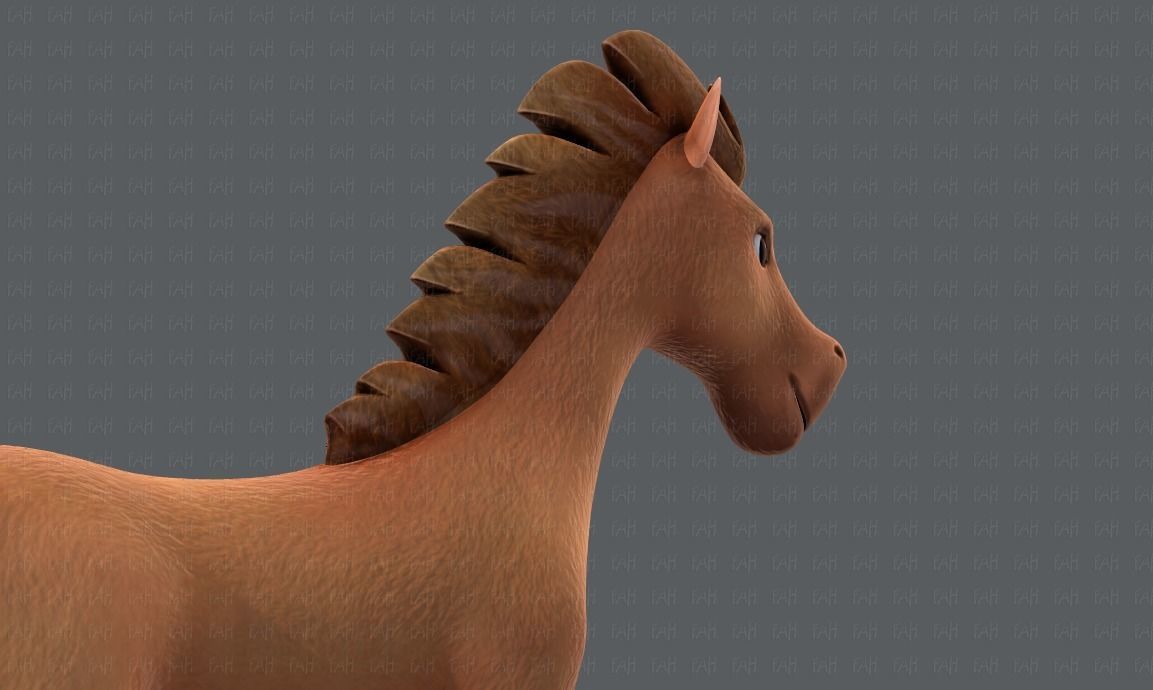 Horse V01 Low-poly 3D model_20