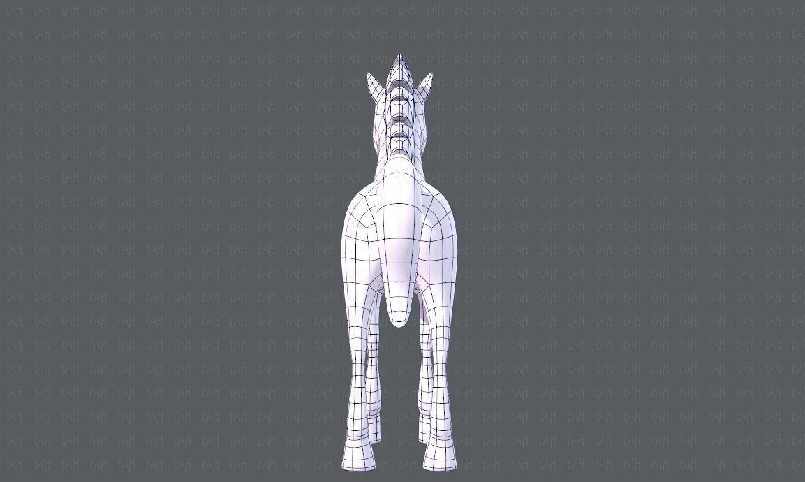 Horse V01 Low-poly 3D model_13