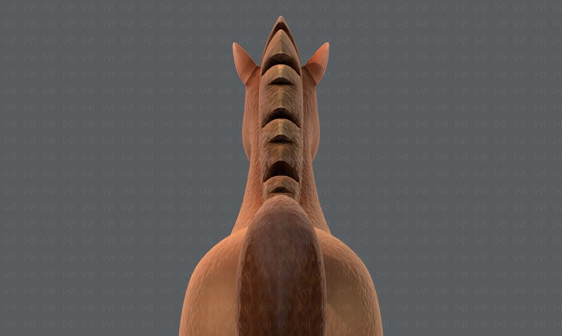Horse V01 Low-poly 3D model_21