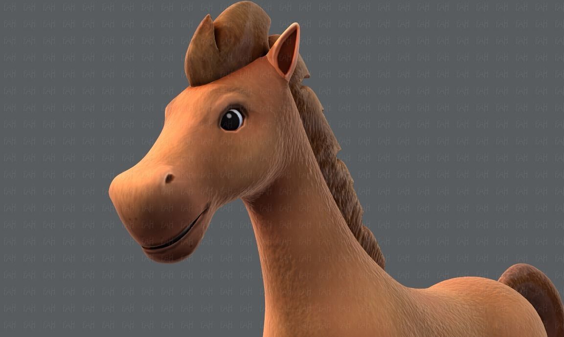 Horse V01 Low-poly 3D model_41