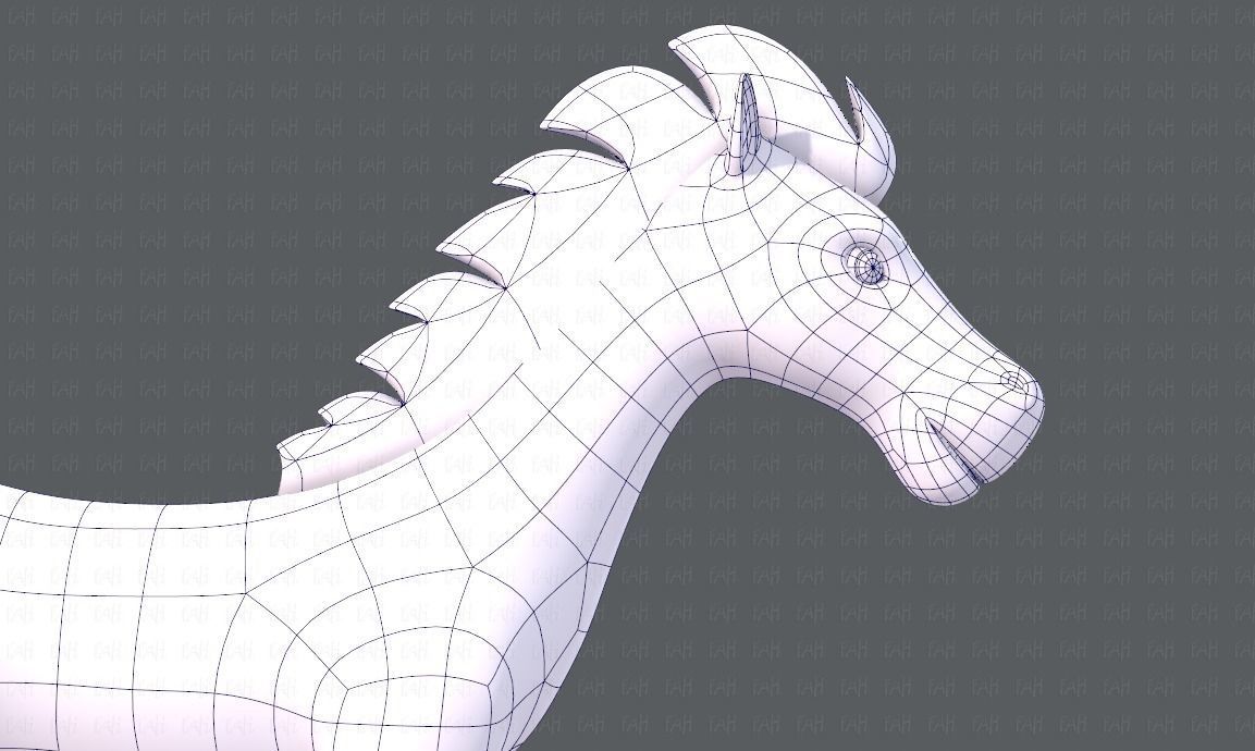 Horse V01 Low-poly 3D model_27