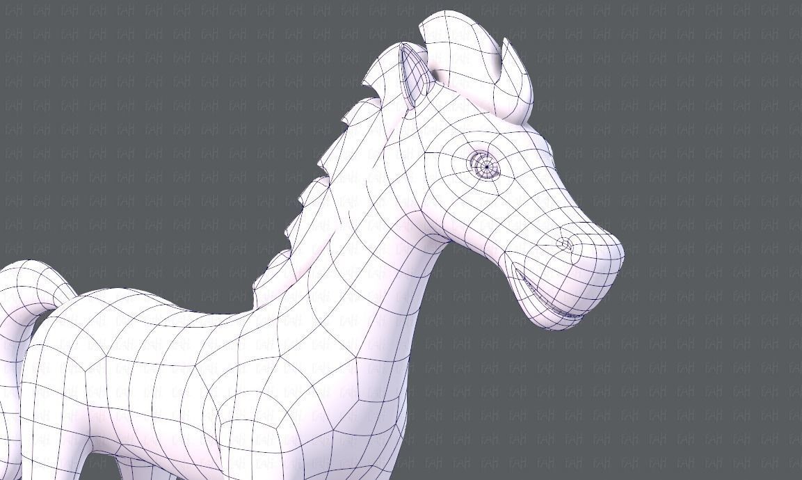 Horse V01 Low-poly 3D model_26