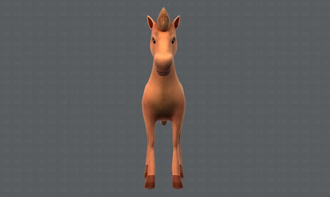 Horse V01 Low-poly 3D model_1