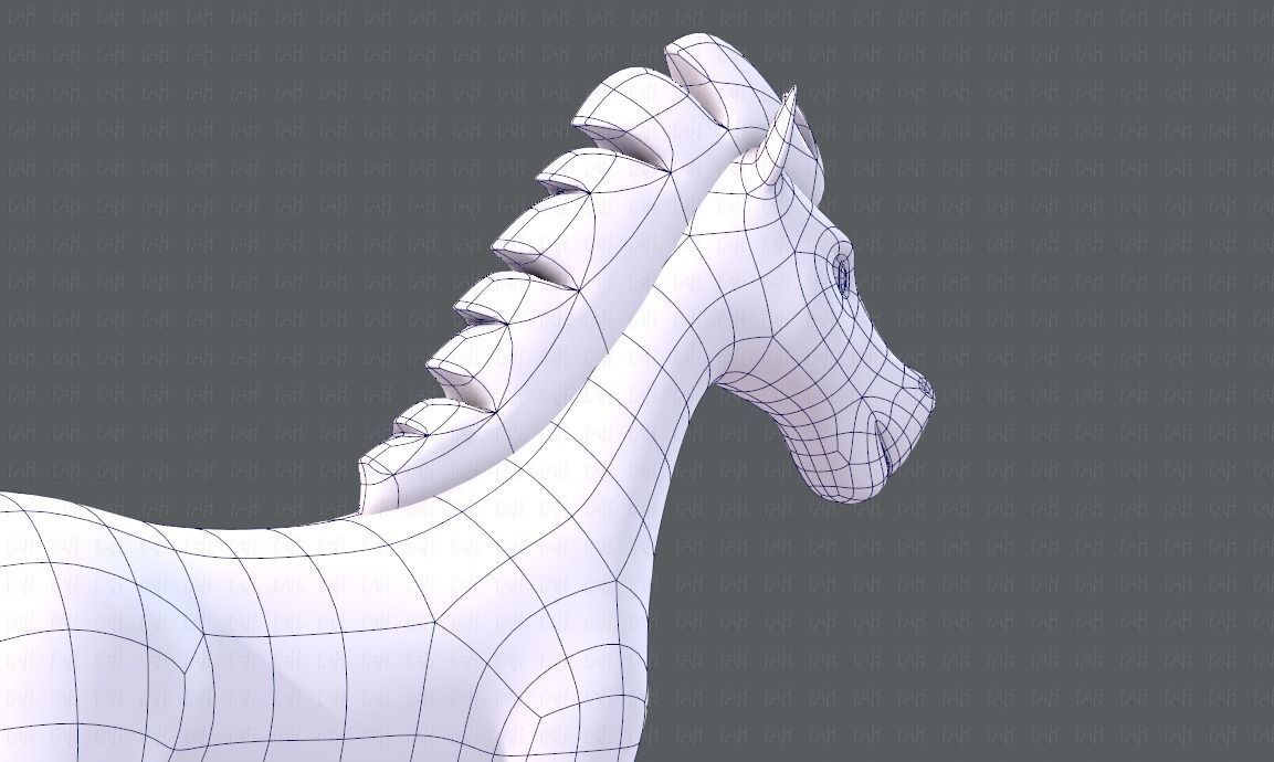 Horse V01 Low-poly 3D model_28