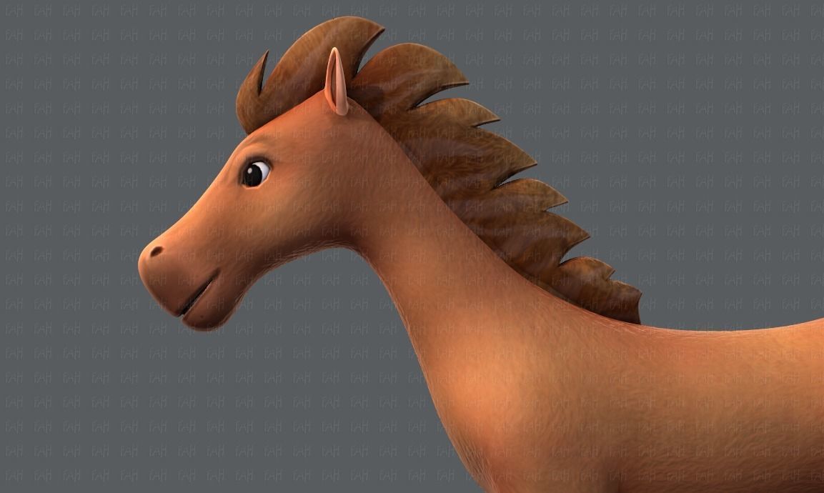 Horse V01 Low-poly 3D model_23