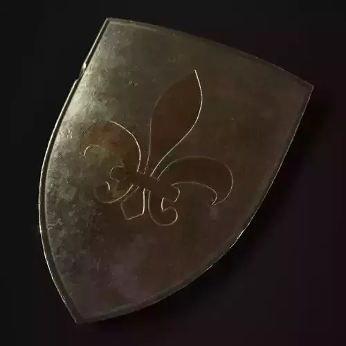 Medieval Metal Shield Low-poly 3D model